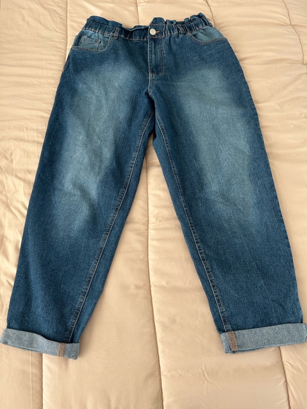 Classic womens Relaxed Denim Jeans - Blue